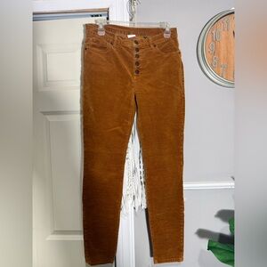 CAbi High Rise Tan Corduroy Jeans